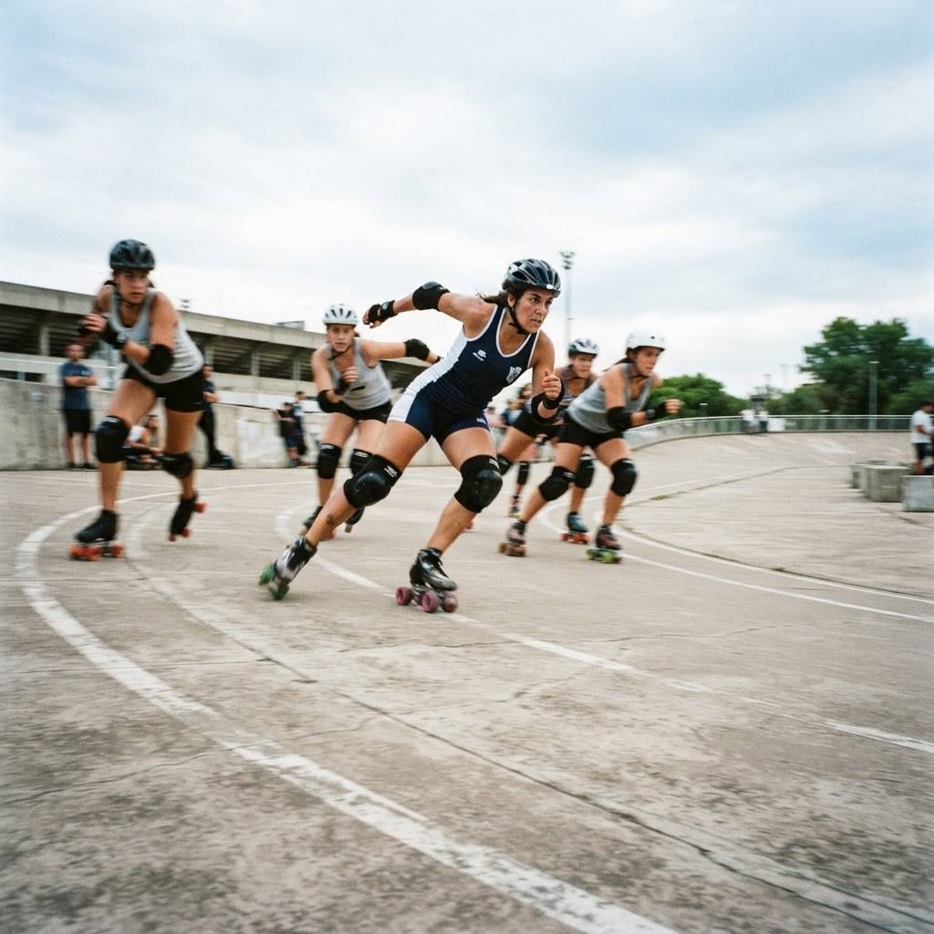 Patinadores sobre ruedas en acción